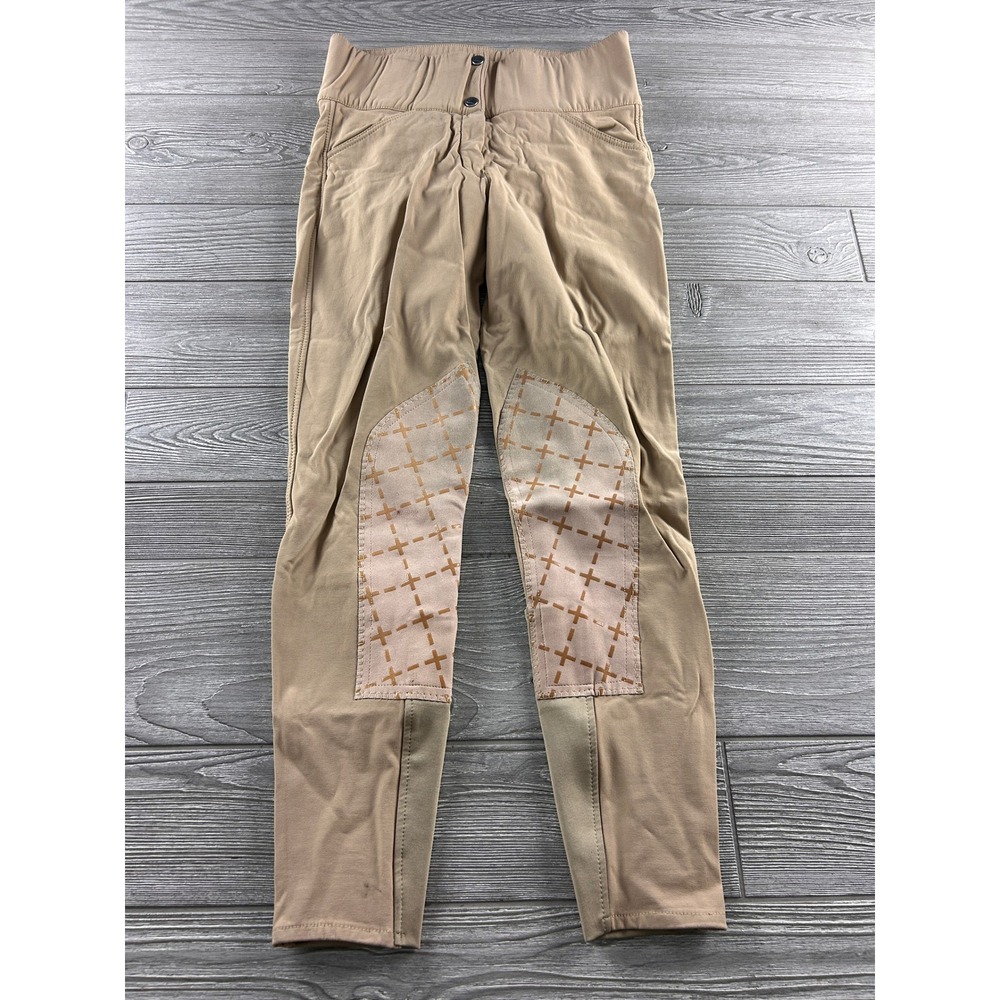 Horze Womens Tan Equestrian Full Seat Riding Breeches Beige Size 28